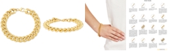 Italian Gold Curb Link Chain Bracelet in 14k Gold